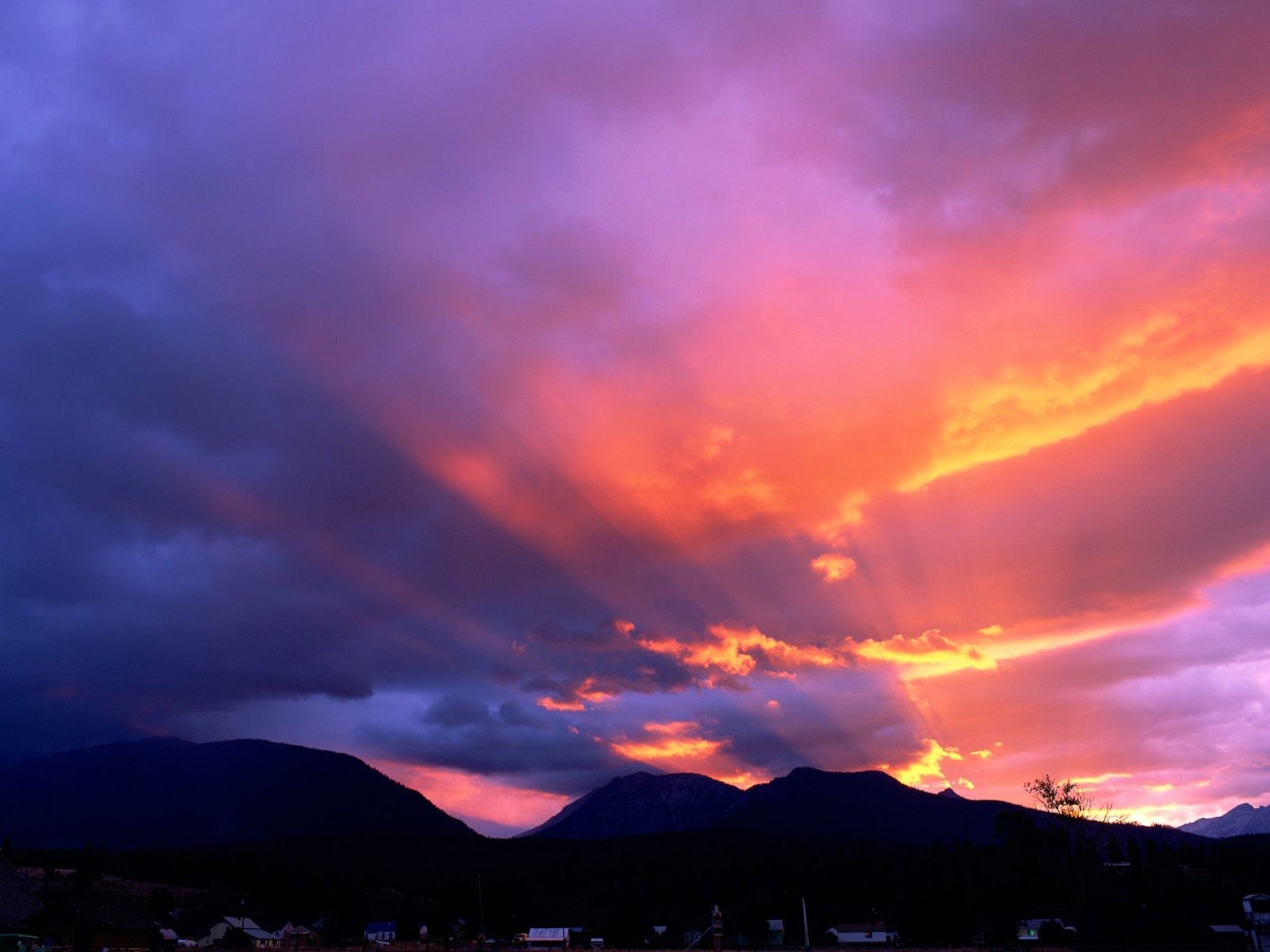 Breaking Through the Clouds at Sunset normal